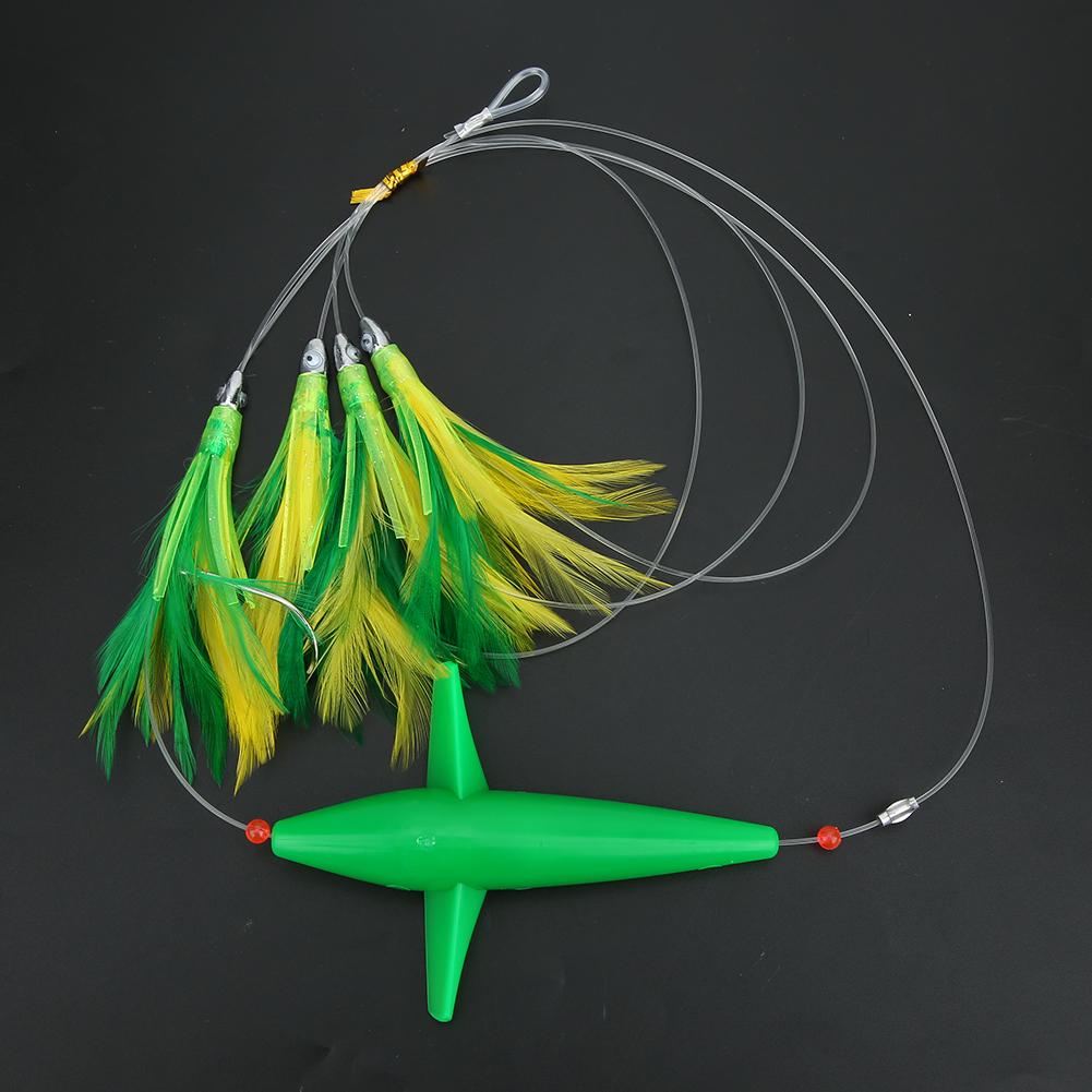 Schwertfisch Feather Tuna Artificial Fishing Lure Tease Accessories for Large Lure Baitgreen