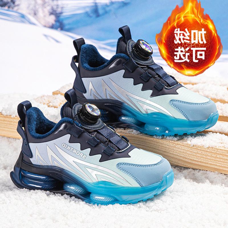 Chaussures de Course Antidérapantes d'Hiver 2025 pour Garçons - Baskets de Sport Chaudes, Anti-Odeur, Respirantes pour Enfants