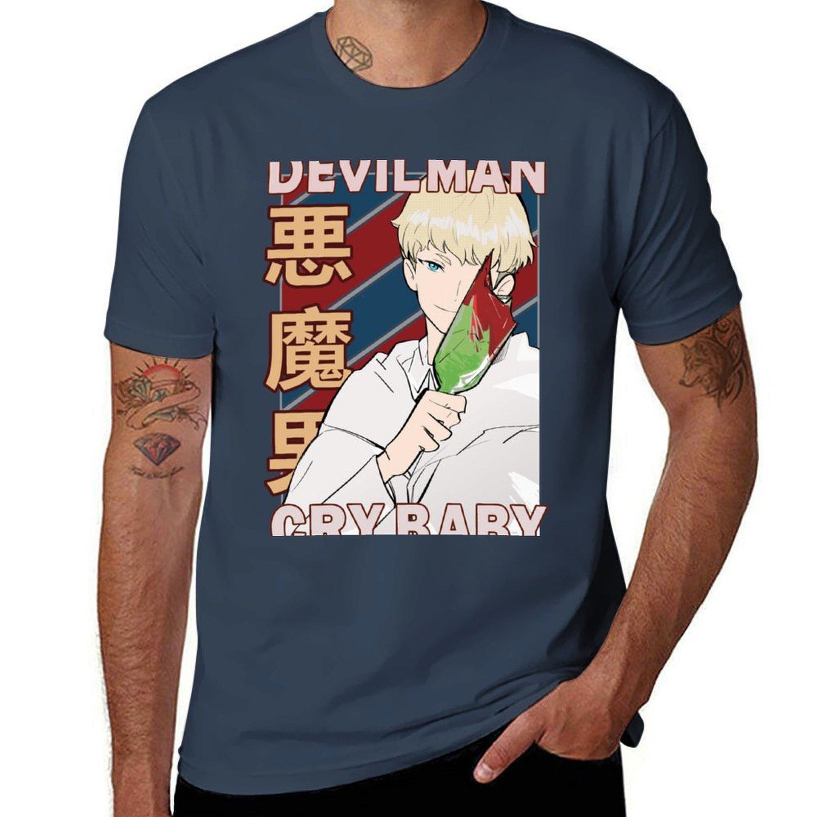 Ryo Asuka devilUnisex crybaby Anime Design Gift TShirt Big Size Crew Neck TShirt S