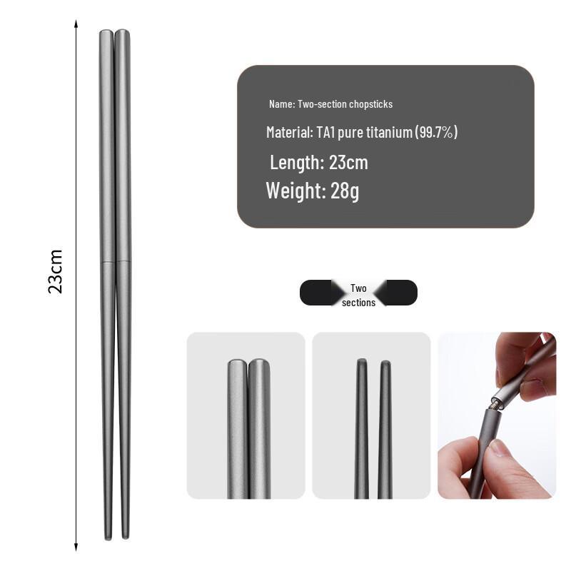 Xihe Pure Titanium Portable Detachable Chopsticks