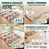 Bracelet Making Tray Beads Fast Stringing Tray Dual Size Needle System Board Thin Thread for Thick Elastic And Intuitive Grid Layout DIY Supplies
