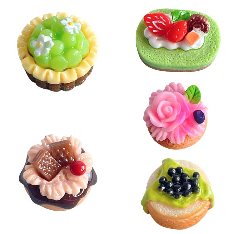 Handmade Resin Cake Accessories For Diy Keychains And Pendants Realistic 3d Simulation