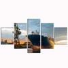 Wall Art Canvas Painting Frame Pictures Home Decor 5 Panel Transportation Boat HD Printed Modern Room Modular Decoration Poster No Frame