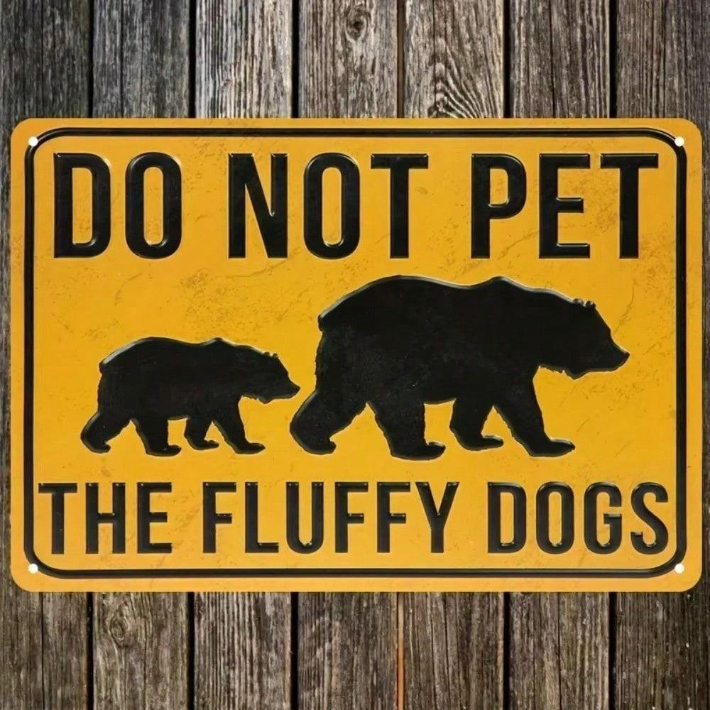 Metal Sign Vintage Bear Forest Wall Art Decor Camping Bar Man Cave