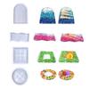 Simple Geometric Shape Storage Tray Silicone Mold DIY Background Plate Epoxy Resin Molds Crafts Coaster Plaster Mold