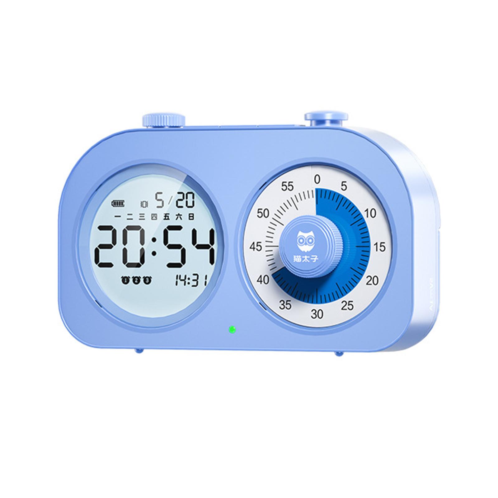 

Цифровой будильник, будильник с обратным отсчетом, маленькие настольные часы для студентов, многофункциональный таймер, ЖК-электронный будильник синий