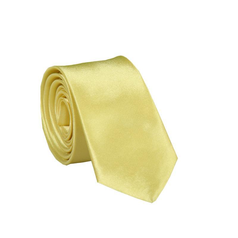 Casual Korean Style Narrow 5cm Solid Color Tie for Men