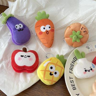 1 Pezzo Creativo Divertente Verdura Frutta Peluche Portachiavi Cipollotto Carino Ciondolo Borsa Accessori per lo Zaino Regali Portachiavi Auto