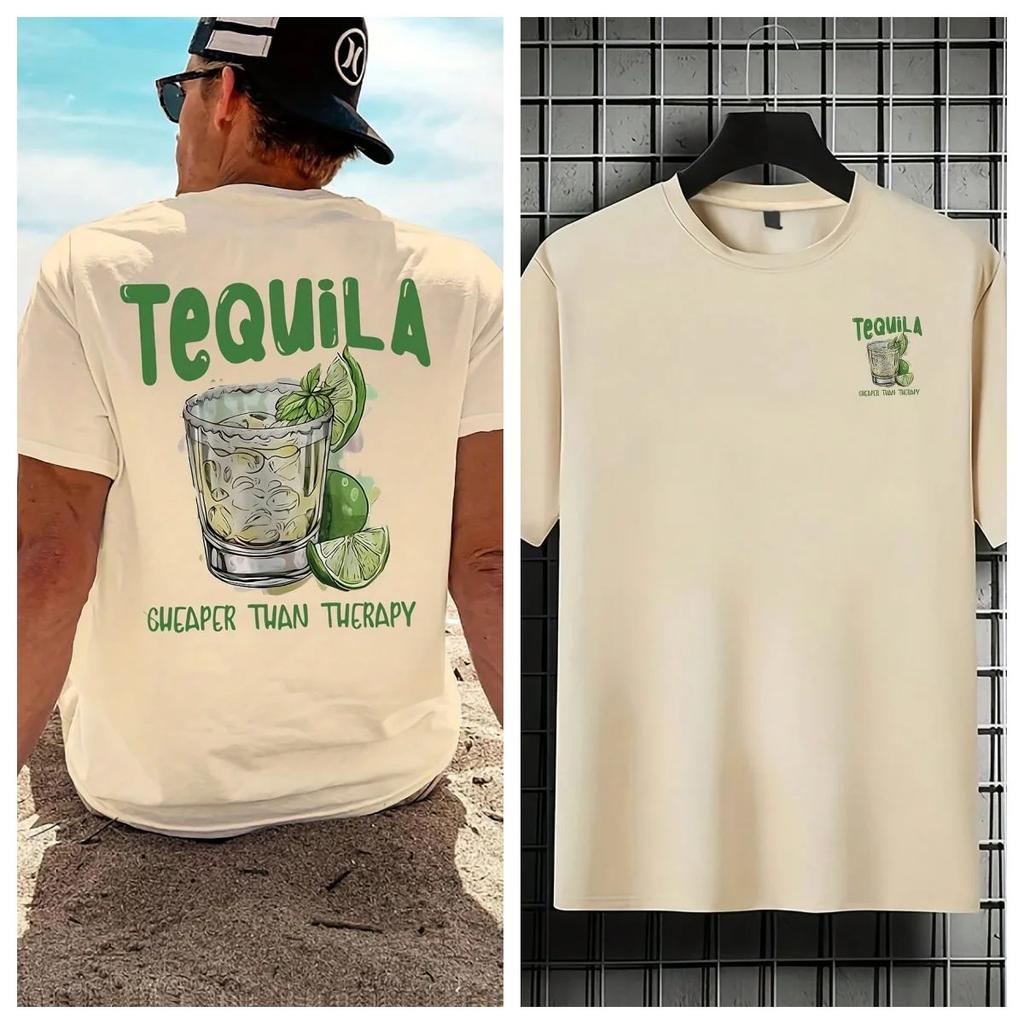 Men's Fashionable Printed Loose Short Sleeve T-Shirt Exquisite Design Essential for Summer Easy To Match Showcase Your Style