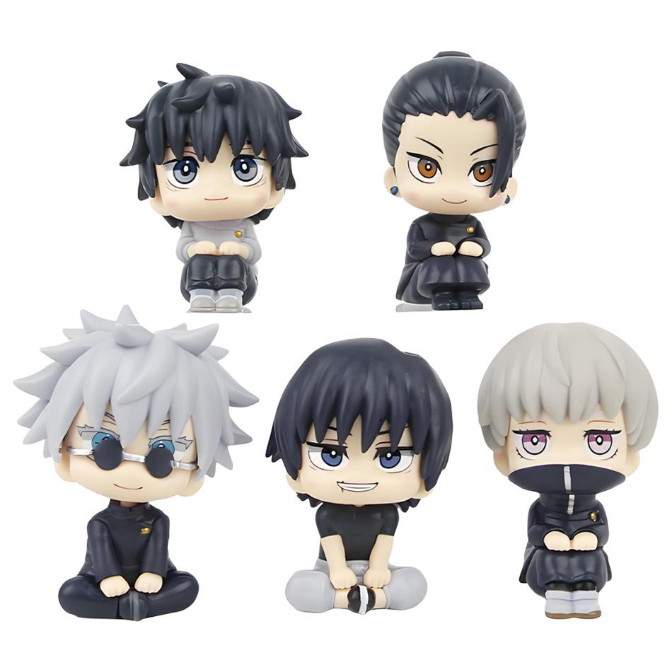 10cm Anime Jujutsu Kaisen Figure Itadori Yuji Gojo Satori Fushiguro Megumi Kugisaki Kawaii Toy Car Decoration Model Gift PVC Kid Friendly Entertaining