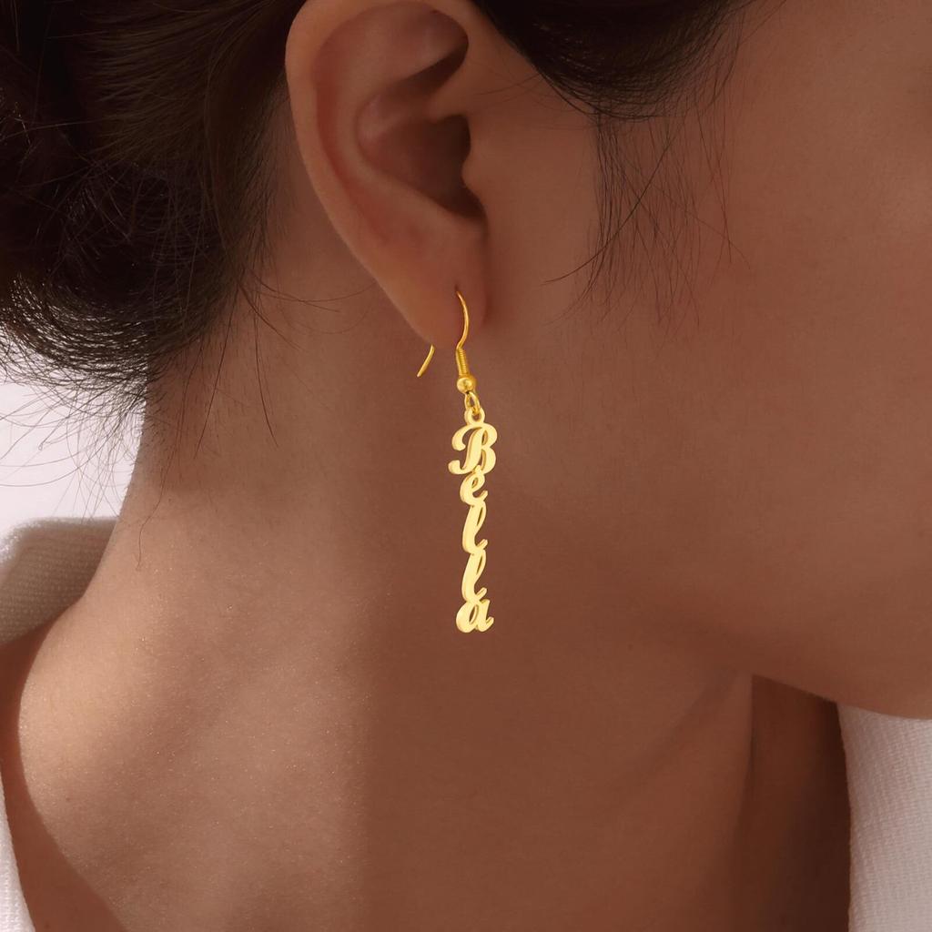 Exquisite Customized Earrings for Women, Personalized Name Letter Jewelry, Birthday Anniversary Gift