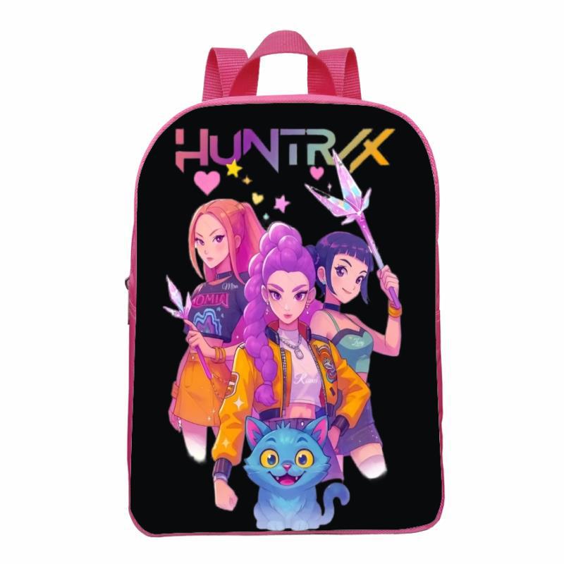 Huntrix Kpop Demon Hunter Meisjesgroep Roze Kinder Mini Rugzak voor Kleuterschool, Ouder-Kind Tas