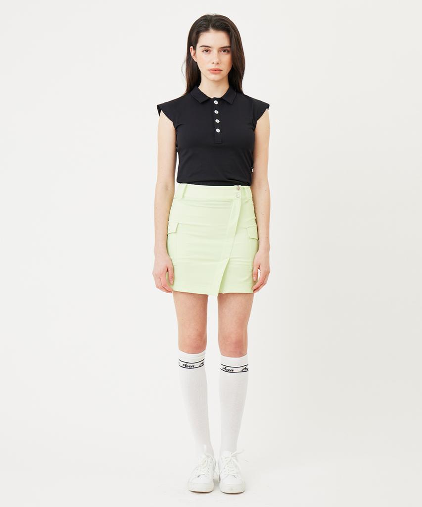 A Ben Short Slit Cargo Skirt Lime