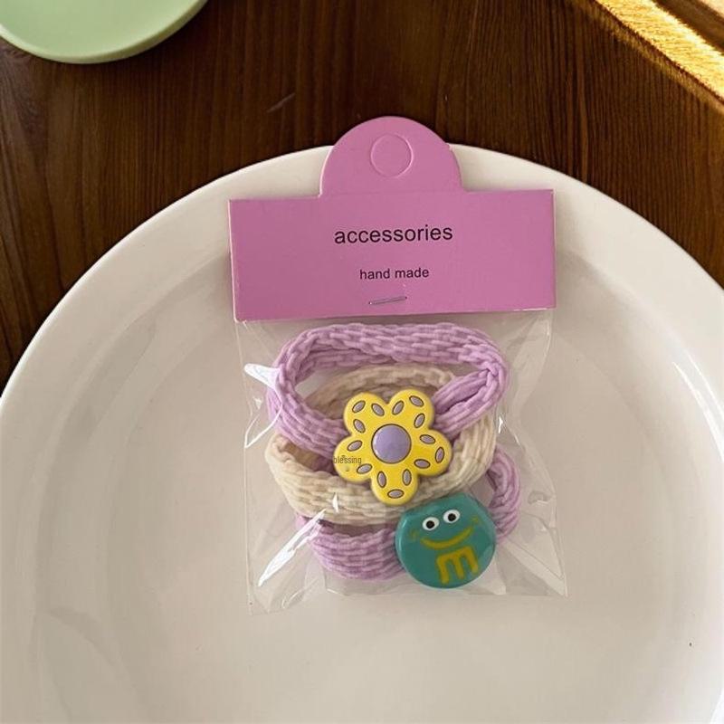 

Набор из трех разноцветных повязок для волос с бантами: Плетеные резинки и милые резиновые аксессуары для хвостиков