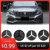 Hot Car Sticker For Mercedes Benz Silver And Black Front Grill Newest 3D Style Emblems W176 W246 W205 W212 W207 W217 W251 R231 W