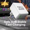 2 Ports Mini 35W GaN USB Type C Charger QC3.0 Portable Fast Charging For iPhone 14 Pro Xiaomi 13 Samsung EU/US