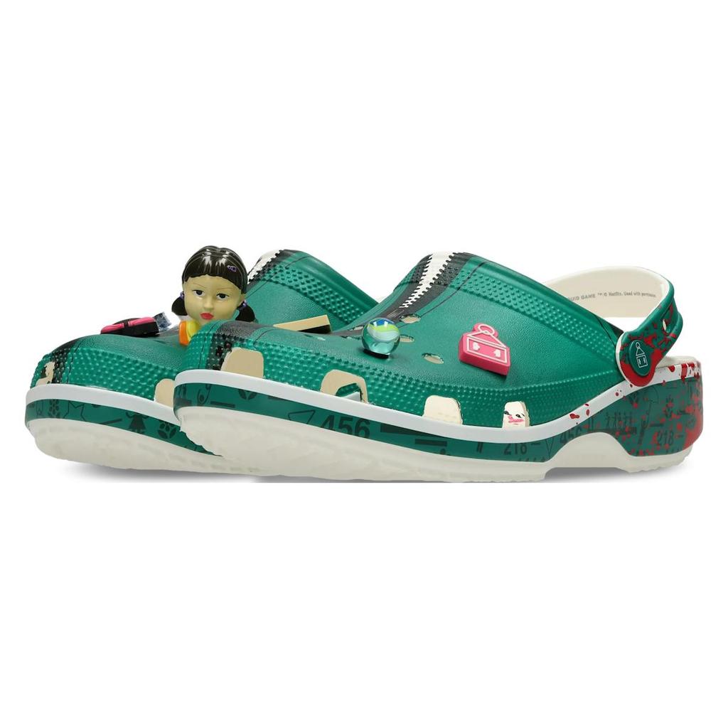 Squid Game X Crocs Classic Clog Tracksuit Unisex Sneakers Green Multi 210224-90H