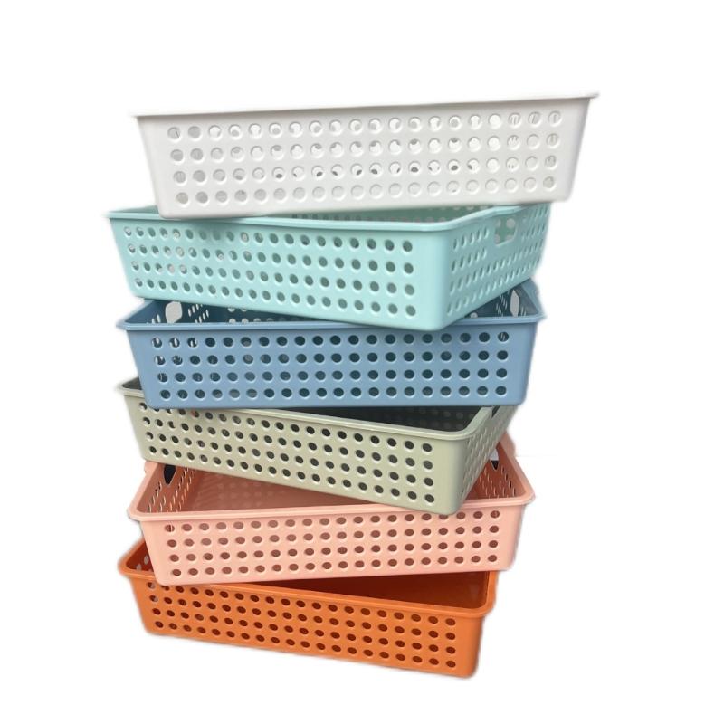 

Permanent Plastic Book And Writing Materials Storage Box Set Of 6 For Telecommute Desk Organization With Multiple Color Preferences