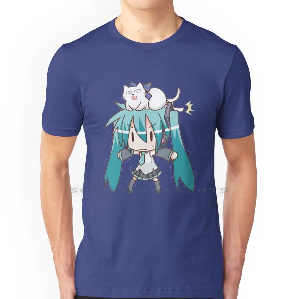Miku T Shirt 100% Cotton Kawaii Manga Anime Girl Japanese Short Long Sleeve Tee Top