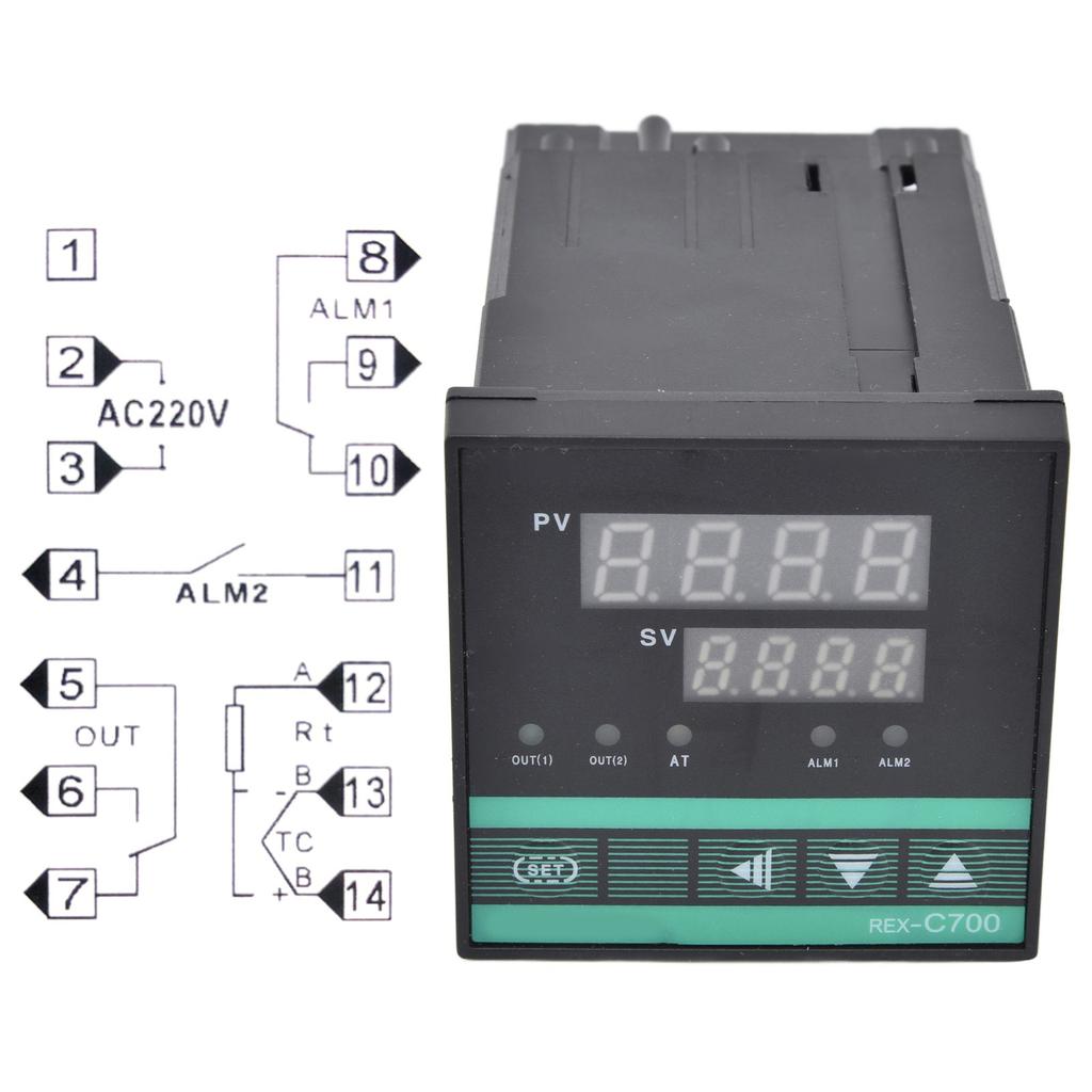 PID Temperature Controller Intelligent Digital Thermostat K Type REXC700FK02MxAN AC220V