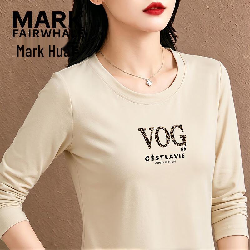 MARK FAIRWHALE Women's Long Sleeve Crewneck Graphic T-Shirt