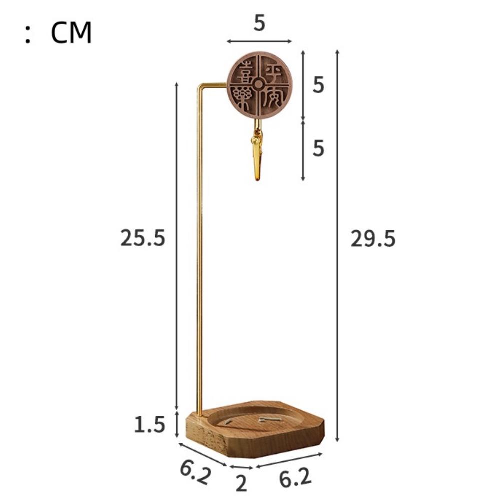 

Подставка для благовоний из орехового дерева для благовоний, перевернутая курильница с пружинным зажимом, улавливатель золы, буддийские принадлежности, домашний декор