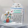 2D Flat Religious Acrylic Keepsake Desktop Decoration Plaque, 'Be Strong & Courageous' Design, Suitable for Wall Decoration, Porch, Room, Villa, Accen