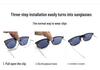 Polarized Men's Clip-On Sunglasses for Myopia, Ideal for Fishing & Driving
