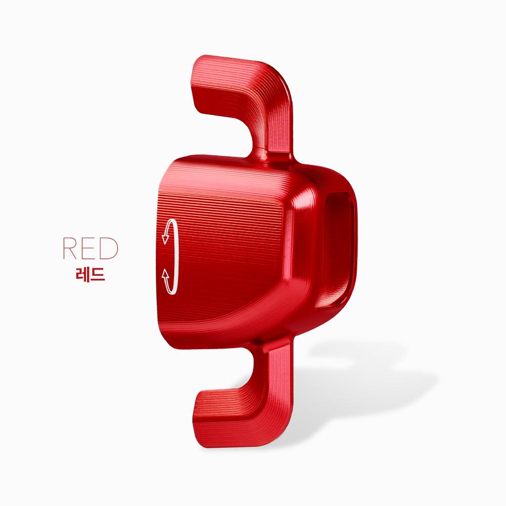 

For Kia EV3/EV4/EV5/EV9/PV5/TASMAN Car Aluminum Alloy Steering Wheel Gear Shift Knob Assistor Button Trim Cover Accessories красный