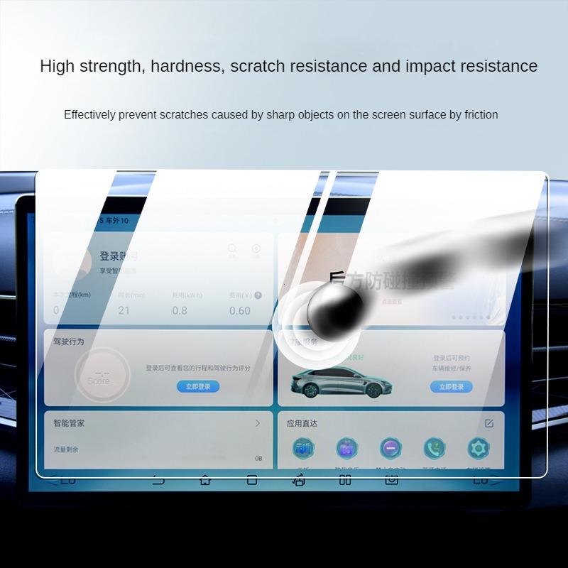 Tempered Glass Protector for BYD Seal 15.6 Inch 2024 Car GPS Navigation Protective Film LCD Screen Anti-scratch Film Fitting