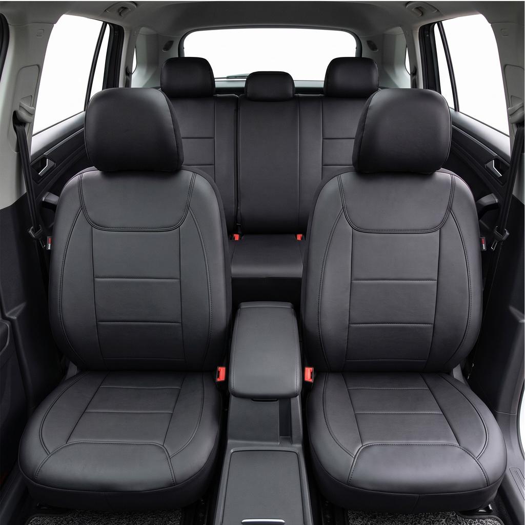 Universal Car Seat Covers, PU Leather Seat Protectors, All Season Auto Seat Covers 5 Seats