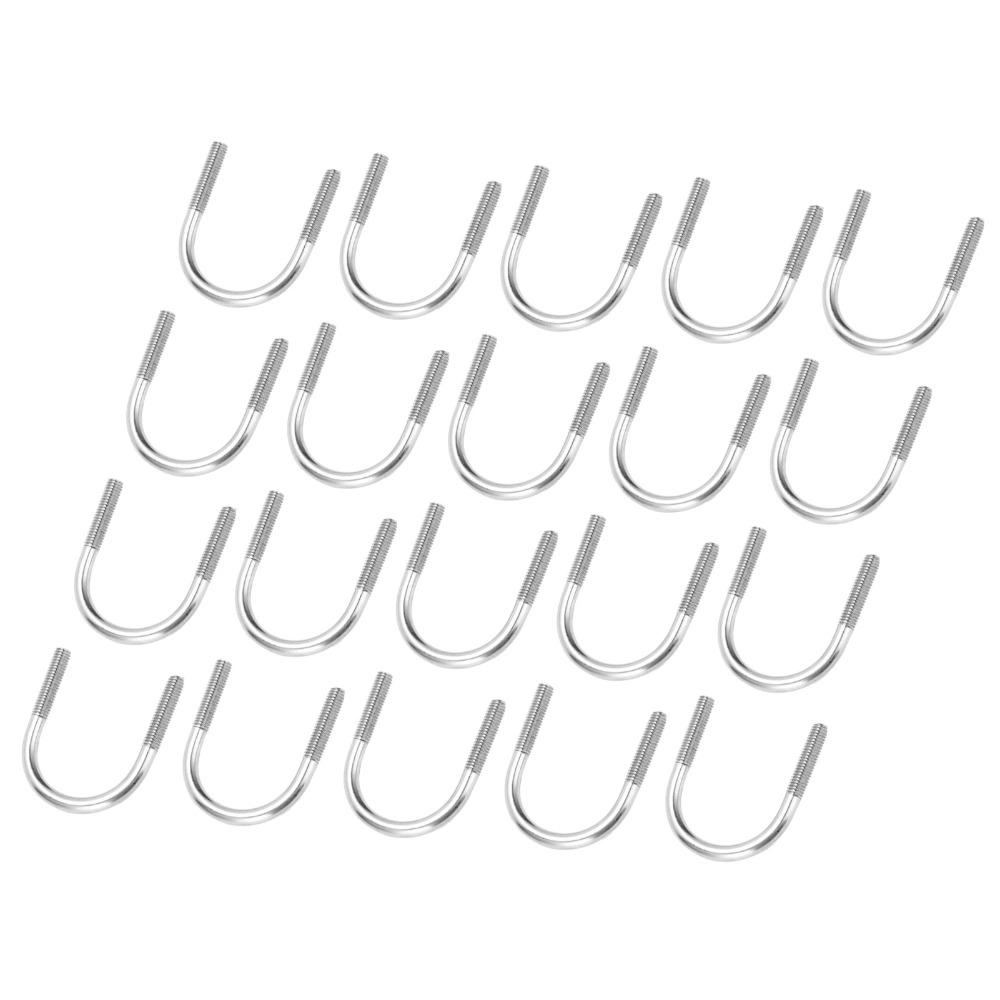 20pcs Round Bend Round Bend U Bolt Machinery Hardware Construction Hardware Construction Industry