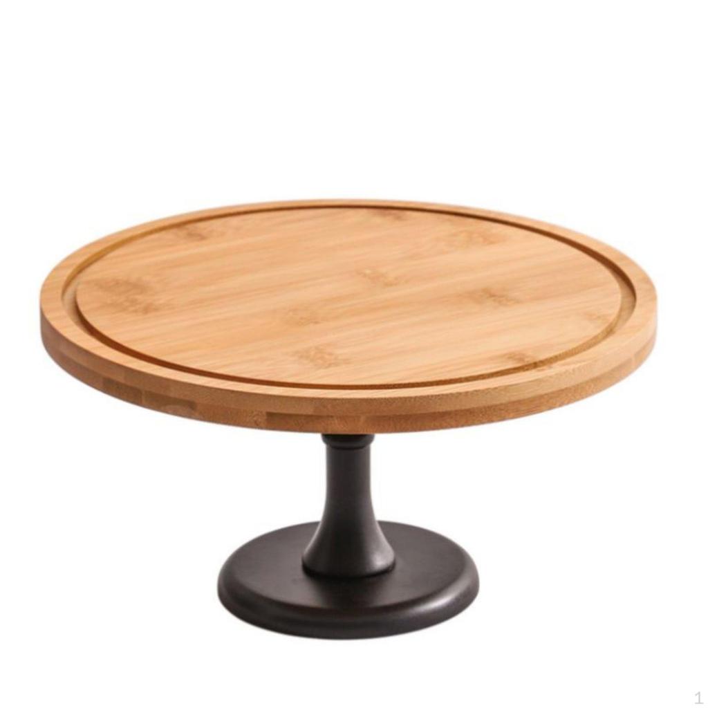 Cake Stand with Transparent Cover Rotating Option Dome Lid Dustproof Pedestal