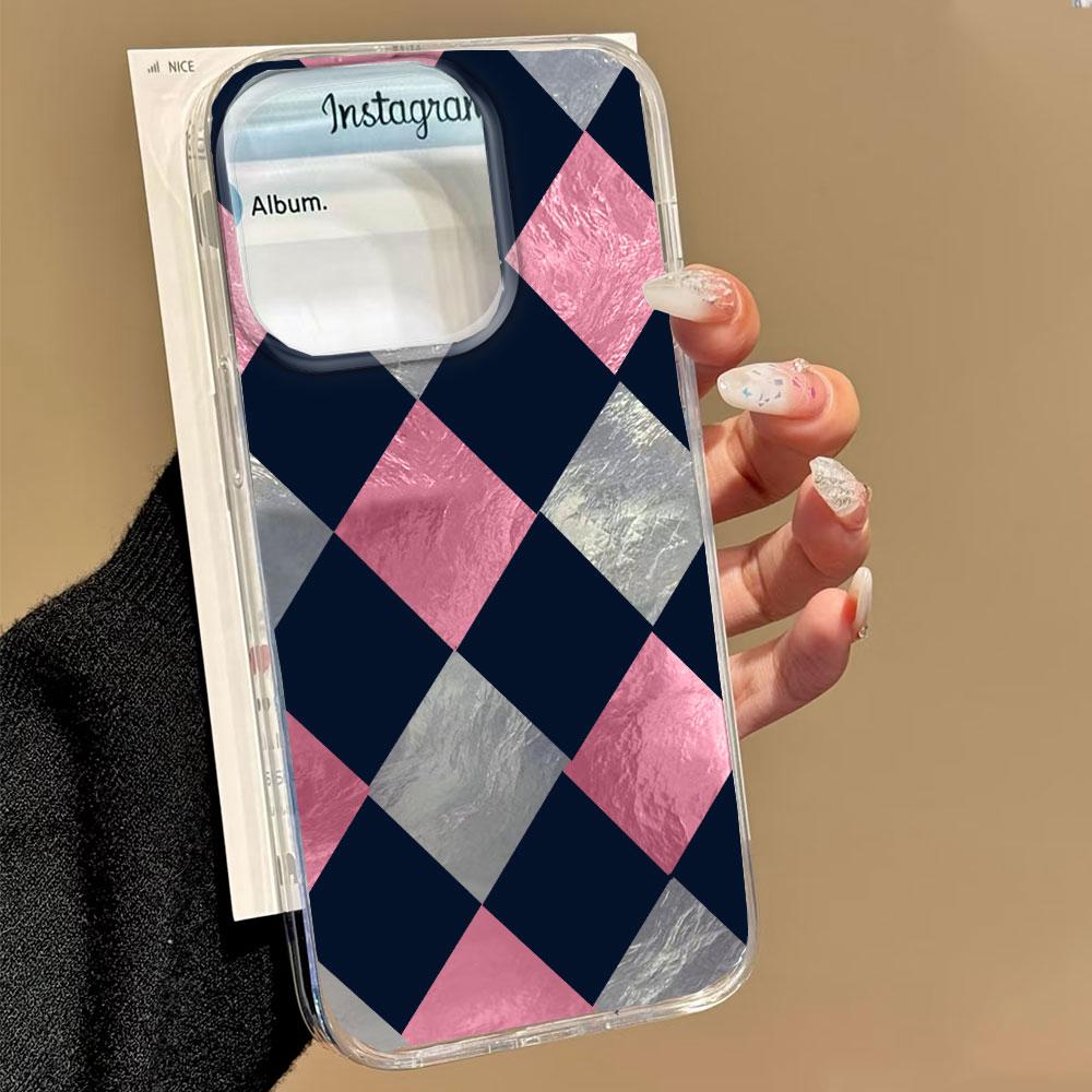 

Korean Splicing Grid Pattern Vortex Phone Case for Xiaomi 13T 14T 11 Lite NE Poco X5 M6 Pro X6 X7 X3 Pro NFC C65 C61 M5S Cover Xiaomi 11 Lite 5G белый