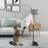 Cat Toys Cat Teaser Stick With Bell Extended Rod Suction Cup Self High And Durable Bite Teaser Tool Replaceable Feather Head
