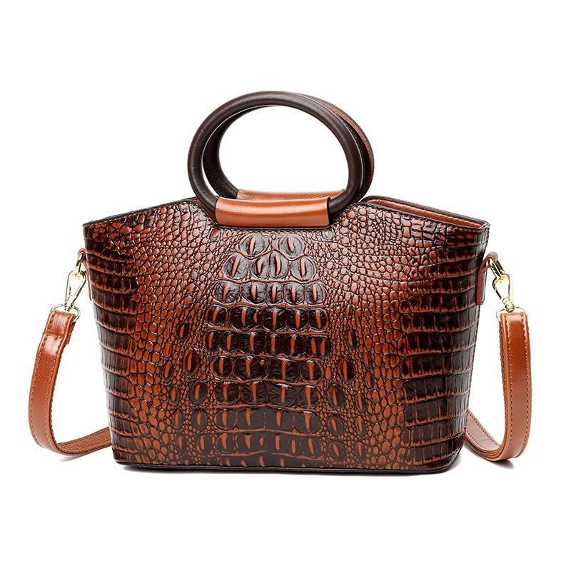 New Arrival Large Capacity Crocodile Pattern Handbag For Women Stylish Crossbody Bag