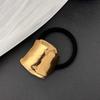 Vintage Metal Geometry Hair Bands Rope for Women  New Trendy Gold Color Elastic Ponytail Holder Headwear Hair Accessories