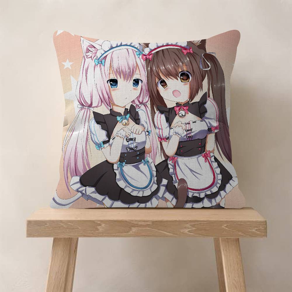 Anime Nekopara Pillow Anime Pillow Sofa Bed Head Pillow Cover Cushion Cover Fashion