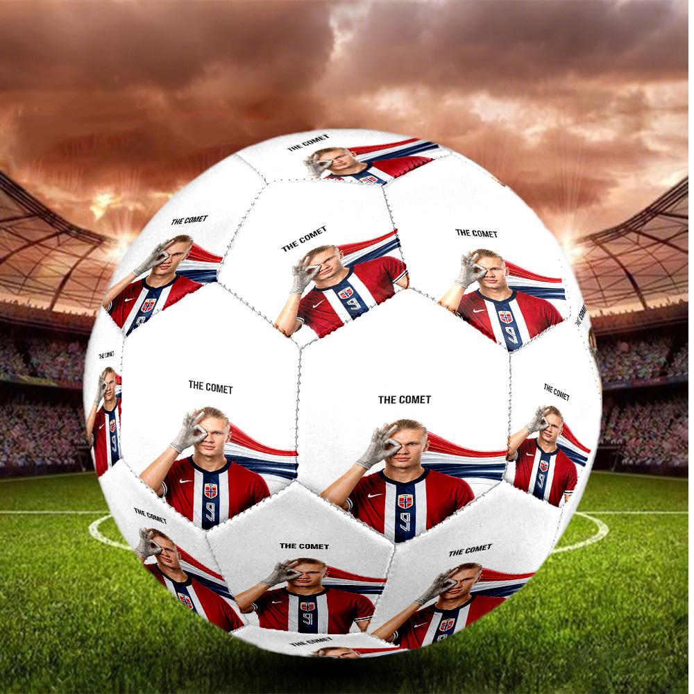 Erling Haaland Taglia 5 Pallone da Calcio Pallone da Calcio ad Alta Elasticità Per Competizioni all'Aperto Allenamento Quotidiano Gioco