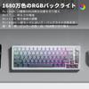 eElement Wireless Mechanical Silver English 68 Gaming Connection Compact Soundproofing Gasket Structure RGB Full Compatible with Z-68 Keyboard,