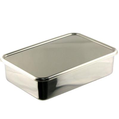 Nagao Tsubame Sanjo Deep Container Set with Lid Square Storage Container Stainless Steel 8 Made In Japan 34.3cm 18-8 No.