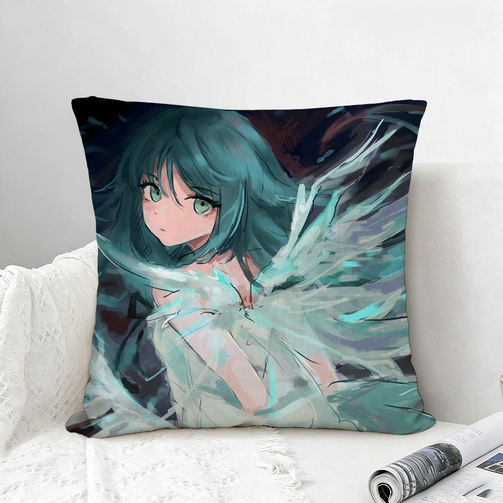 Game Saya no Uta Cushion Cover Natural Linen Pillowcase Set AllinOne Decor for Sofa Bedroom Chair