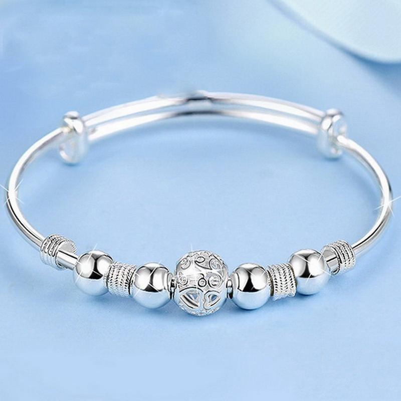 9/11 Perlen Glücksbringer Armbänder Armreifen Manschettenarmbänder Für Frauen Mode Schlicht Vintage Versilbert Charm Koreanische Armbänder