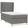 Maison Exclusive - Sommier à lattes de lit et matelas Gris foncé 90x190 cm Tissu