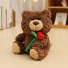 Bear Rose Cute Plush Toy Gift  Girlfriend  Festival Present Stuffed Fill Doll