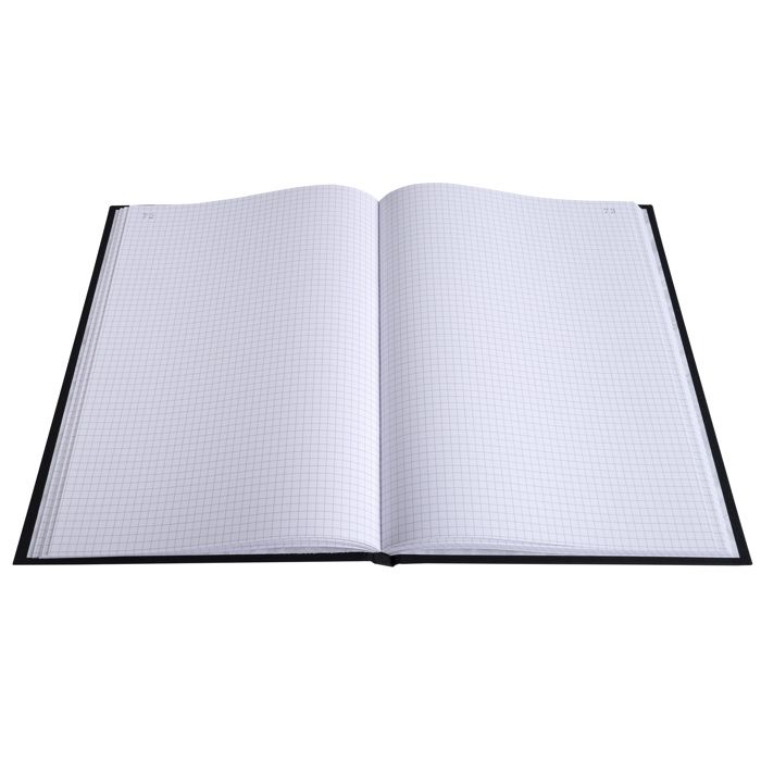 Registre quadrillé - LE DAUPHIN - 8529D - 315x245 mm - 200 pages foliotées - Noir toilé