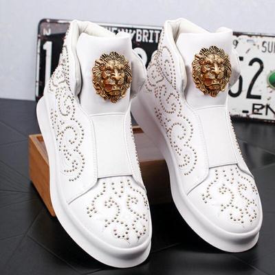 Fashion New Rivet Boots Mens and Men Shoe Flat Leisure Chaussure Homme Luxe Marque Zapatos Hombre  A2