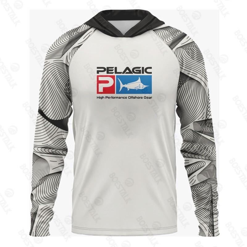 Chemise de pêche pour homme à séchage rapide, protection UV, avec capuche, légère, manches longues, pour l'extérieur, été, cyclisme, sports
