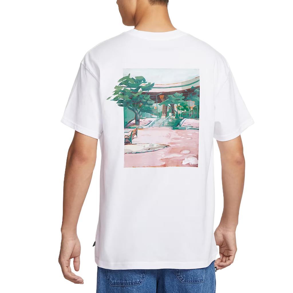 Nike SB T Shirts Men's White Crew Neck Moderate HJ0894-100