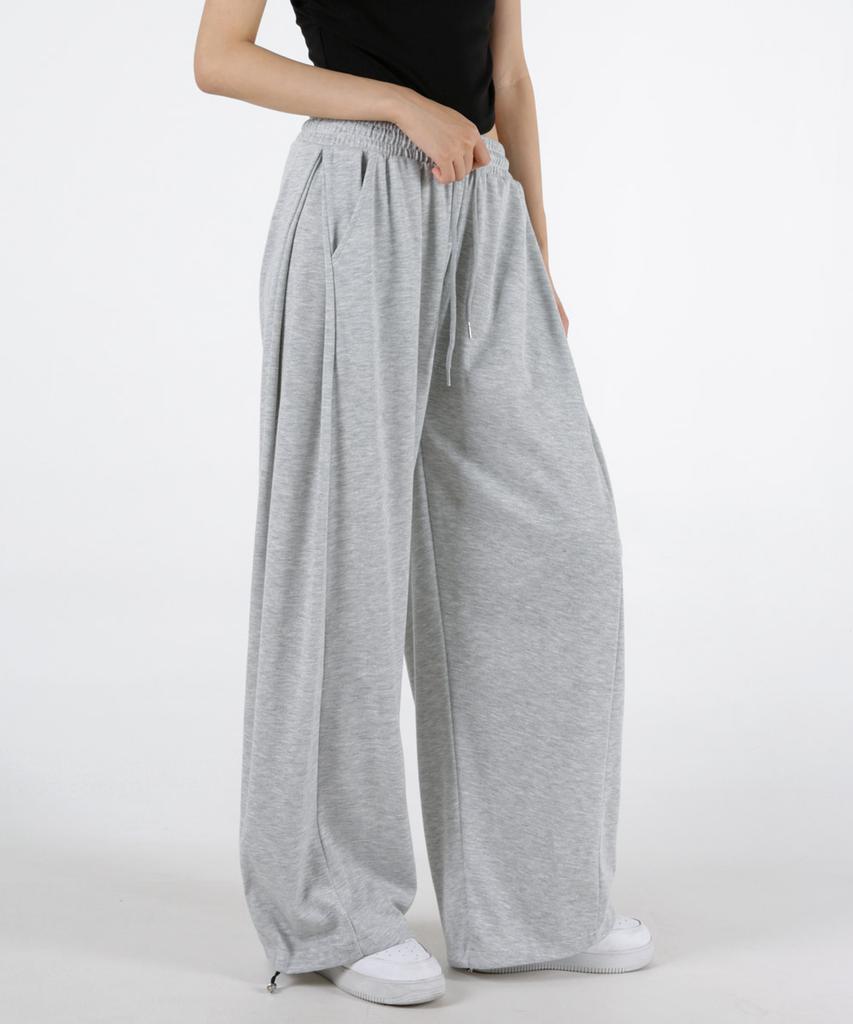 UMM Women'S Short Long Line-Emphasizing Pintuck Wide Pants 3 Colors